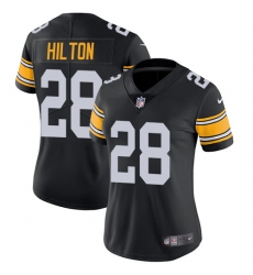 Women's Nike Pittsburgh Steelers #28 Mike Hilton Black Alternate Vapor Untouchable Limited Player NFL Jersey