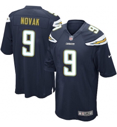 Men's Nike Los Angeles Chargers #9 Nick Novak Game Navy Blue Team Color NFL Jersey