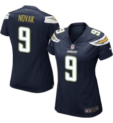 Women's Nike Los Angeles Chargers #9 Nick Novak Game Navy Blue Team Color NFL Jersey