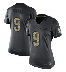 Women's Nike Los Angeles Chargers #9 Nick Novak Limited Black 2016 Salute to Service NFL Jersey