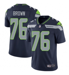 Youth Nike Seattle Seahawks #76 Duane Brown Navy Blue Team Color Vapor Untouchable Elite Player NFL Jersey