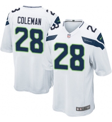 Men's Nike Seattle Seahawks #28 Justin Coleman Game White NFL Jersey