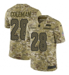Men's Nike Seattle Seahawks #28 Justin Coleman Limited Camo 2018 Salute to Service NFL Jersey