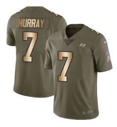 Men's Nike Tampa Bay Buccaneers #7 Patrick Murray Limited Olive/Gold 2017 Salute to Service NFL Jersey