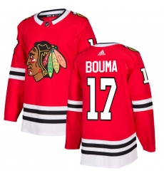 Men's Adidas Chicago Blackhawks #17 Lance Bouma Premier Red Home NHL Jersey