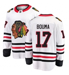 Youth Chicago Blackhawks #17 Lance Bouma Fanatics Branded White Away Breakaway NHL Jersey