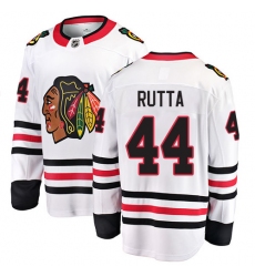 Youth Chicago Blackhawks #44 Jan Rutta Fanatics Branded White Away Breakaway NHL Jersey