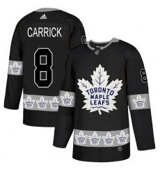 Men's Adidas Toronto Maple Leafs #8 Connor Carrick Authentic Black Team Logo Fashion NHL Jersey