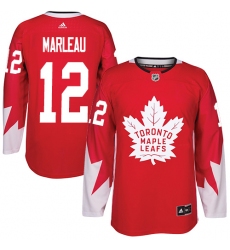Men's Adidas Toronto Maple Leafs #12 Patrick Marleau Authentic Red Alternate NHL Jersey