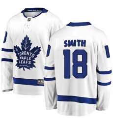 Men's Toronto Maple Leafs #18 Ben Smith Fanatics Branded White Away Breakaway NHL Jersey