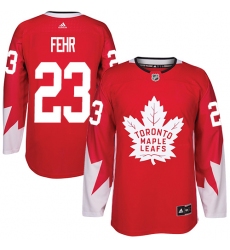 Men's Adidas Toronto Maple Leafs #23 Eric Fehr Premier Red Alternate NHL Jersey