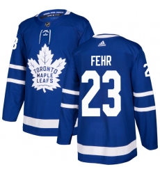 Men's Adidas Toronto Maple Leafs #23 Eric Fehr Premier Royal Blue Home NHL Jersey