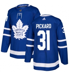 Men's Adidas Toronto Maple Leafs #31 Calvin Pickard Authentic Royal Blue Home NHL Jersey
