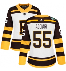 Women's Adidas Boston Bruins #55 Noel Acciari Authentic White 2019 Winter Classic NHL Jersey