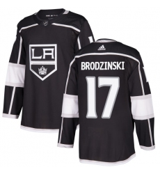 Youth Adidas Los Angeles Kings #17 Jonny Brodzinski Authentic Black Home NHL Jersey