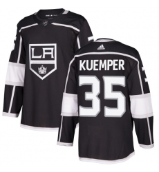 Men's Adidas Los Angeles Kings #35 Darcy Kuemper Authentic Black Home NHL Jersey