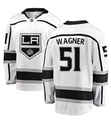 Youth Los Angeles Kings #51 Austin Wagner Authentic White Away Fanatics Branded Breakaway NHL Jersey