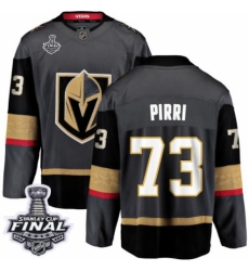 Men's Vegas Golden Knights #73 Brandon Pirri Authentic Black Home Fanatics Branded Breakaway 2018 Stanley Cup Final NHL Jersey