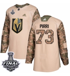 Youth Adidas Vegas Golden Knights #73 Brandon Pirri Authentic Camo Veterans Day Practice 2018 Stanley Cup Final NHL Jersey