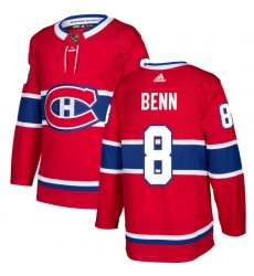 Youth Adidas Montreal Canadiens #8 Jordie Benn Premier Red Home NHL Jersey