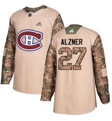 Men's Adidas Montreal Canadiens #27 Karl Alzner Authentic Camo Veterans Day Practice NHL Jersey