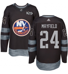 Men's Adidas New York Islanders #24 Scott Mayfield Authentic Black 1917-2017 100th Anniversary NHL Jersey