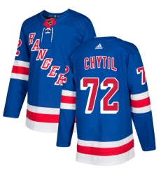 Men's Adidas New York Rangers #72 Filip Chytil Authentic Royal Blue Home NHL Jersey
