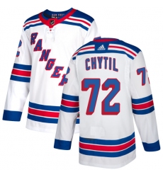 Youth Adidas New York Rangers #72 Filip Chytil Authentic White Away NHL Jersey