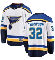 Youth St. Louis Blues #32 Tage Thompson Fanatics Branded White Away Breakaway NHL Jersey