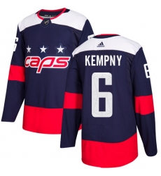 Men's Adidas Washington Capitals #6 Michal Kempny Authentic Navy Blue 2018 Stadium Series NHL Jersey