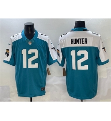 Men's Jacksonville Jaguars #12 Travis Hunter Teal White 2025 Draft F.U.S.E. Florida Vapor Untouchable Football Stitched Jersey