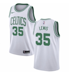 Men's Nike Boston Celtics #35 Reggie Lewis Authentic White NBA Jersey - Association Edition
