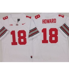 Men's Ohio State Buckeyes #18 Will Howard White 2025 F.U.S.E. Limited Stitched Jersey