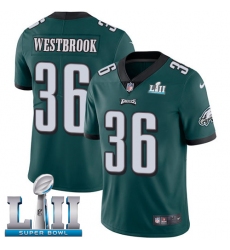 Men's Nike Philadelphia Eagles #36 Brian Westbrook Midnight Green Team Color Vapor Untouchable Limited Player Super Bowl LII NFL Jersey