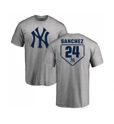MLB Nike New York Yankees #24 Gary Sanchez Gray RBI T-Shirt