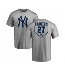 MLB Nike New York Yankees #27 Giancarlo Stanton Gray RBI T-Shirt