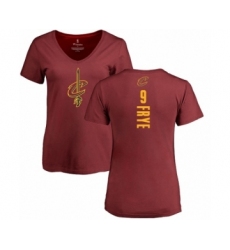 NBA Women's Nike Cleveland Cavaliers #9 Channing Frye Maroon Backer T-Shirtt