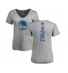 Basketball Women's Golden State Warriors #3 Jordan Poole Ash Backer T-Shirt