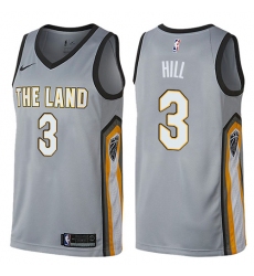 Youth Nike Cleveland Cavaliers #3 George Hill Swingman Gray NBA Jersey - City Edition