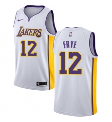 Women's Nike Los Angeles Lakers #12 Channing Frye Authentic White NBA Jersey - Association Edition