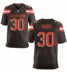 Men's Nike Cleveland Browns #30 Denzel Ward Elite Brown Team Color NFL Jersey