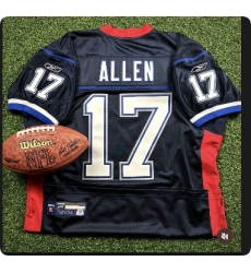 Men's Buffalo Bills #17 Josh Allen Navy Stitched Football Jersey