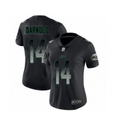 Women's New York Jets #14 Sam Darnold Limited Black Smoke Fashion Football Jersey