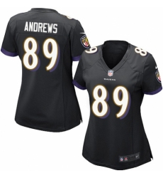 Women's Nike Baltimore Ravens #89 Mark Andrews Game Black Alternate NFL Jersey