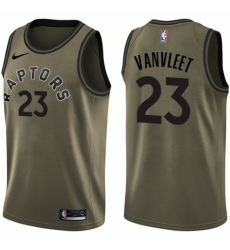 Youth Nike Toronto Raptors #23 Fred VanVleet Swingman Green Salute to Service NBA Jersey