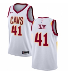 Men's Nike Cleveland Cavaliers #41 Ante Zizic Authentic White NBA Jersey - Association Edition