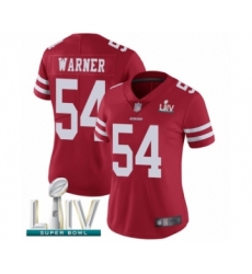 Women's San Francisco 49ers #54 Fred Warner Red Team Color Vapor Untouchable Limited Player Super Bowl LIV Bound Football Jersey