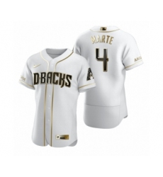 Men's Arizona Diamondbacks #4 Ketel Marte Nike White Authentic Golden Edition Jersey