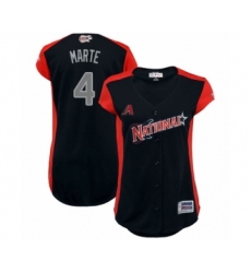 Women's Arizona Diamondbacks #4 Ketel Marte Authentic Navy Blue National League 2019 Baseball All-Star Jersey