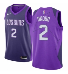 Men's Nike Phoenix Suns #2 Elie Okobo Authentic Purple NBA Jersey - City Edition